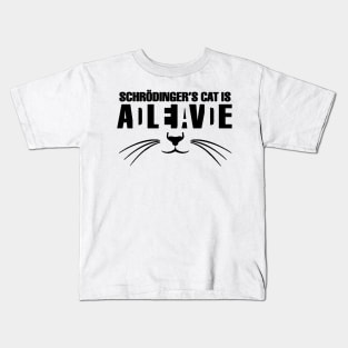 Cat schrodinger funny Kids T-Shirt